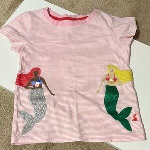 Joules Pink Mermaid T-Shirt with Glitter Accents